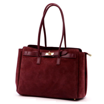 Kožená kabelka Camilla vínová KZ2259859