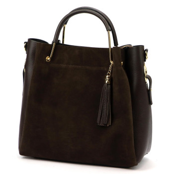 Kožená kabelka Luka hnedá KZ2259877