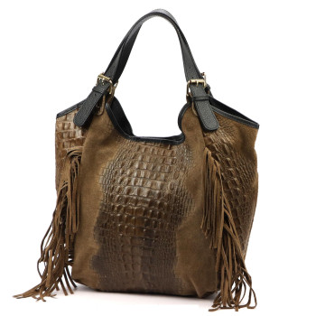 Kožená kabelka Luka béžová KZ2259787