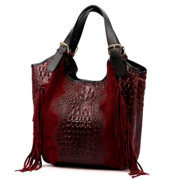 Kožená kabelka Luka vínová KZ2259788