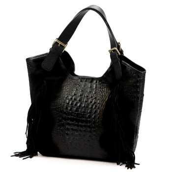 Kožená kabelka Luka čierna KZ2259813