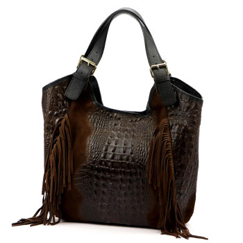 Kožená kabelka Luka hnedá KZ2259814