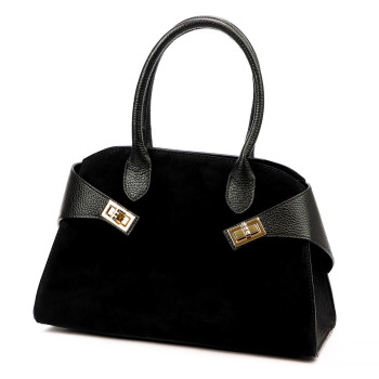 Kožená kabelka Luka čierna KZ2259853