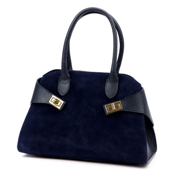 Kožená kabelka Luka modrá KZ2259857