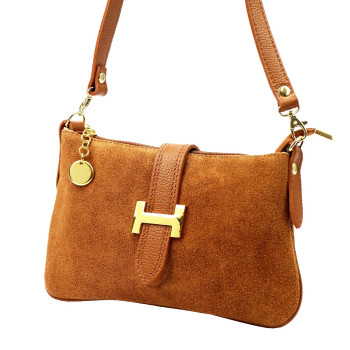 Kožená kabelka Luka hnedá KZ2259628