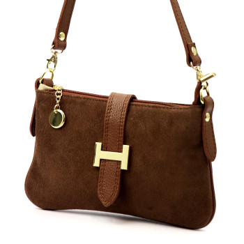 Kožená kabelka Luka hnedá KZ2259629