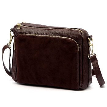 Kožená kabelka Luka hnedá KZ2259617