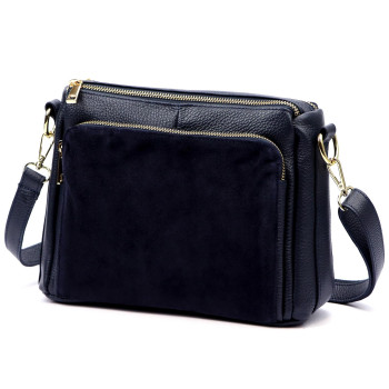 Kožená kabelka Luka modrá KZ2259619