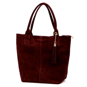 Kožená kabelka Luka vínová KZ2259796