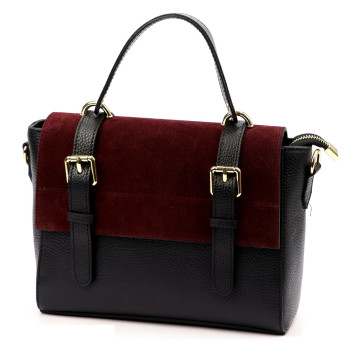 Kožená kabelka Luka čierna KZ2260051