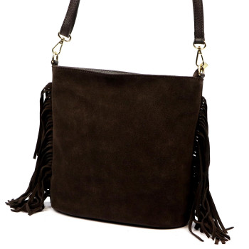 Kožená kabelka Luka hnedá KZ2259806