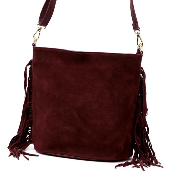 Kožená kabelka Luka vínová KZ2259809