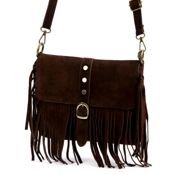 Kožená kabelka Luka hnedá KZ2259118