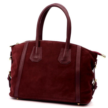 Kožená kabelka Luka vínová KZ2259695