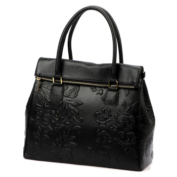 Kožená kabelka Luka čierna KZ2260158