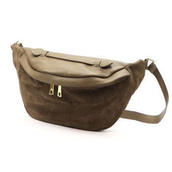 Kožená kabelka Luka fango KZ2259700