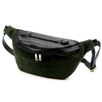 Kožená kabelka Luka zelená KZ2259701