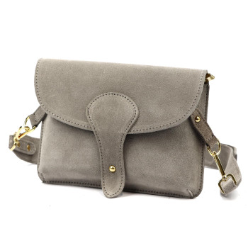 Kožená kabelka Luka sivá KZ2260215