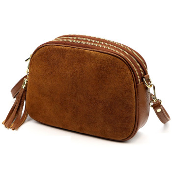 Kožená kabelka Luka hnedá KZ2260211