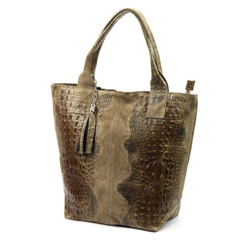 Kožená kabelka Luka béžová KZ2260147