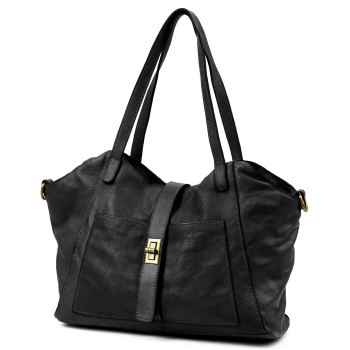 Kožená kabelka VS čierna KZ2259815