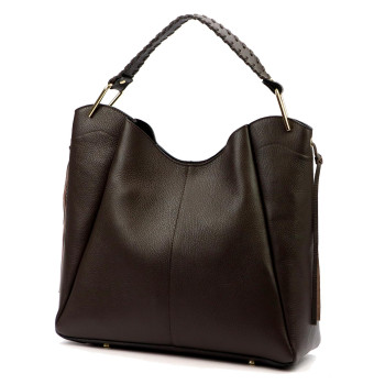 Kožená kabelka Luka hnedá KZ2260367