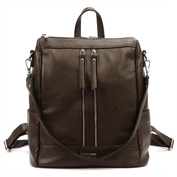 Dámsky kožený batoh MiaMore hnedý (KZ2259301) 14l