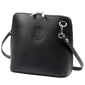 Kožená kabelka Barberinis čierna grafitová KZ2223480