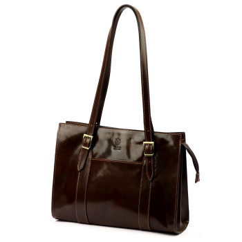 Kožená kabelka Florence hnedá KZ2259418