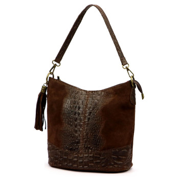 Kožená kabelka Luka hnedá KZ2260111