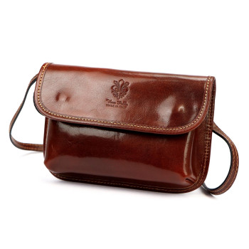 Kožená kabelka Florence hnedá KZ2260778