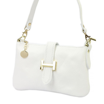 Kožená kabelka Luka biela KZ2260859