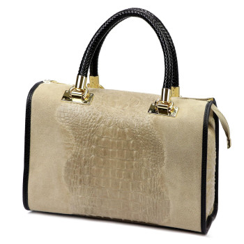 Kožená kabelka Luka béžová KZ2261029