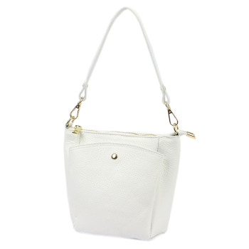 Kožená kabelka Luka biela KZ2260911