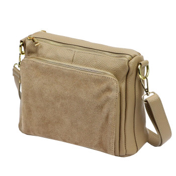 Kožená kabelka Luka béžová KZ2260886