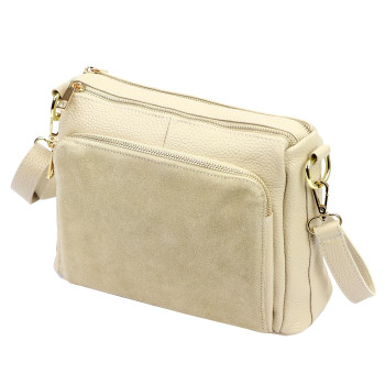 Kožená kabelka Luka béžová KZ2260888