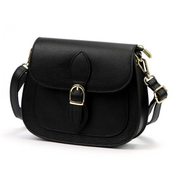 Kožená kabelka Luka čierna KZ2260993