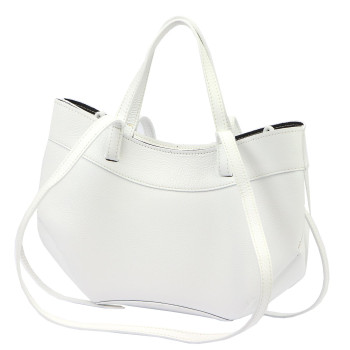 Kožená kabelka Luka biela KZ2261323