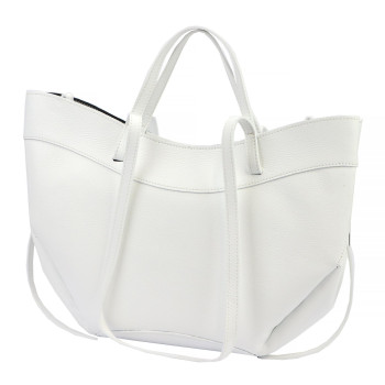 Kožená kabelka Luka biela KZ2261327