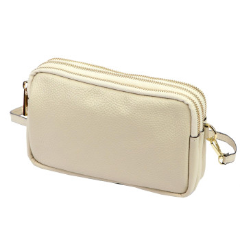 Kožená kabelka Luka béžová KZ2261109