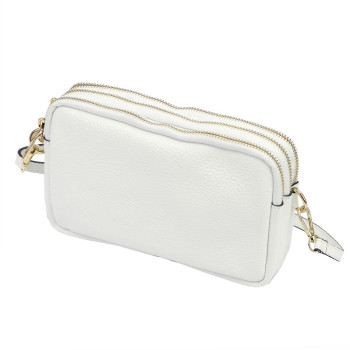 Kožená kabelka Luka biela KZ2261114