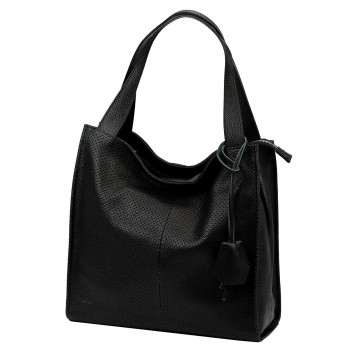 Kožená kabelka Luka čierna KZ2261308