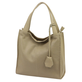 Kožená kabelka Luka béžová KZ2261312