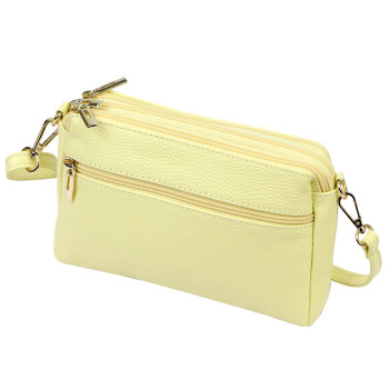 Kožená kabelka Luka žltá KZ2261198