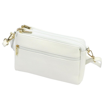 Kožená kabelka Luka biela KZ2261200