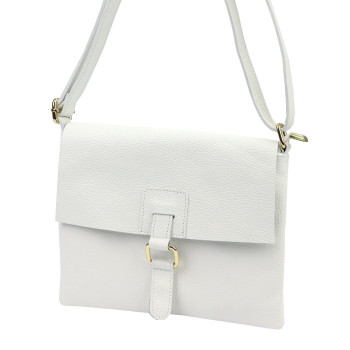 Kožená kabelka Luka biela KZ2260897