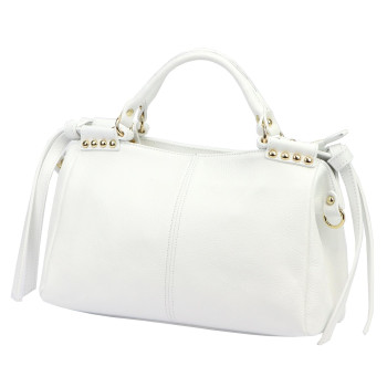 Kožená kabelka Camilla biela KZ2261064