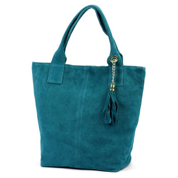 Kožená kabelka Luka petrolejová KZ2261278