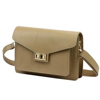 Kožená kabelka Luka béžová KZ2261484