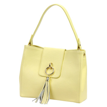 Kožená kabelka Luka žltá KZ2261528